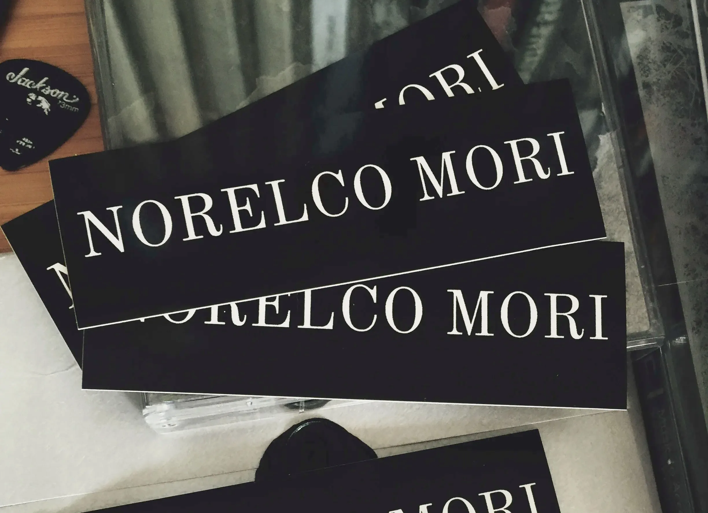 Norelco Mori stickers