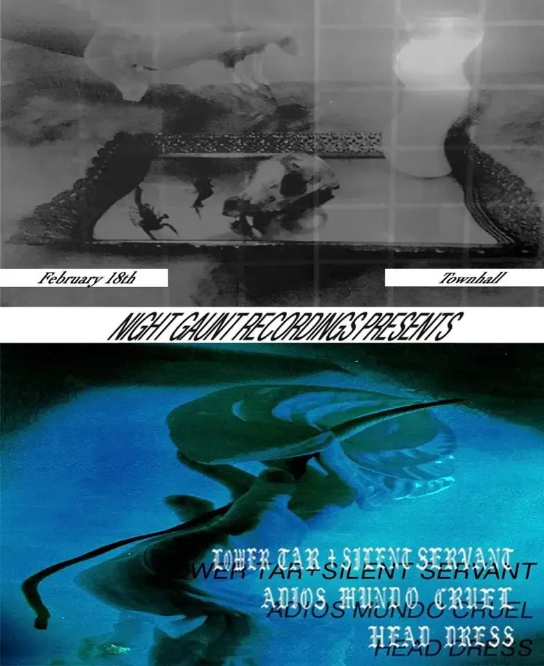 Night Gaunt Recordings presents: Tower Tar + Silent Servant, Adios Mundo Cruel, Head Dress at Townhall